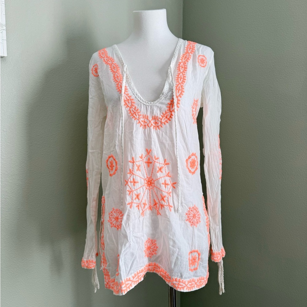Surf Gypsy Embroidered Tunic Coverup